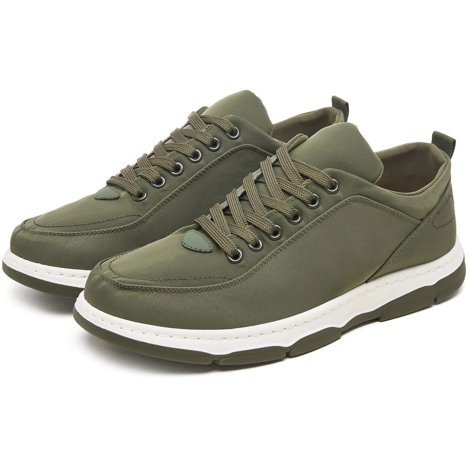 HYPOCRUTE Mens Fashion Sneakers Low Top Lace Up Casual Shoes for Men Comfortable Walking Shoes for Men(GreenUS12)