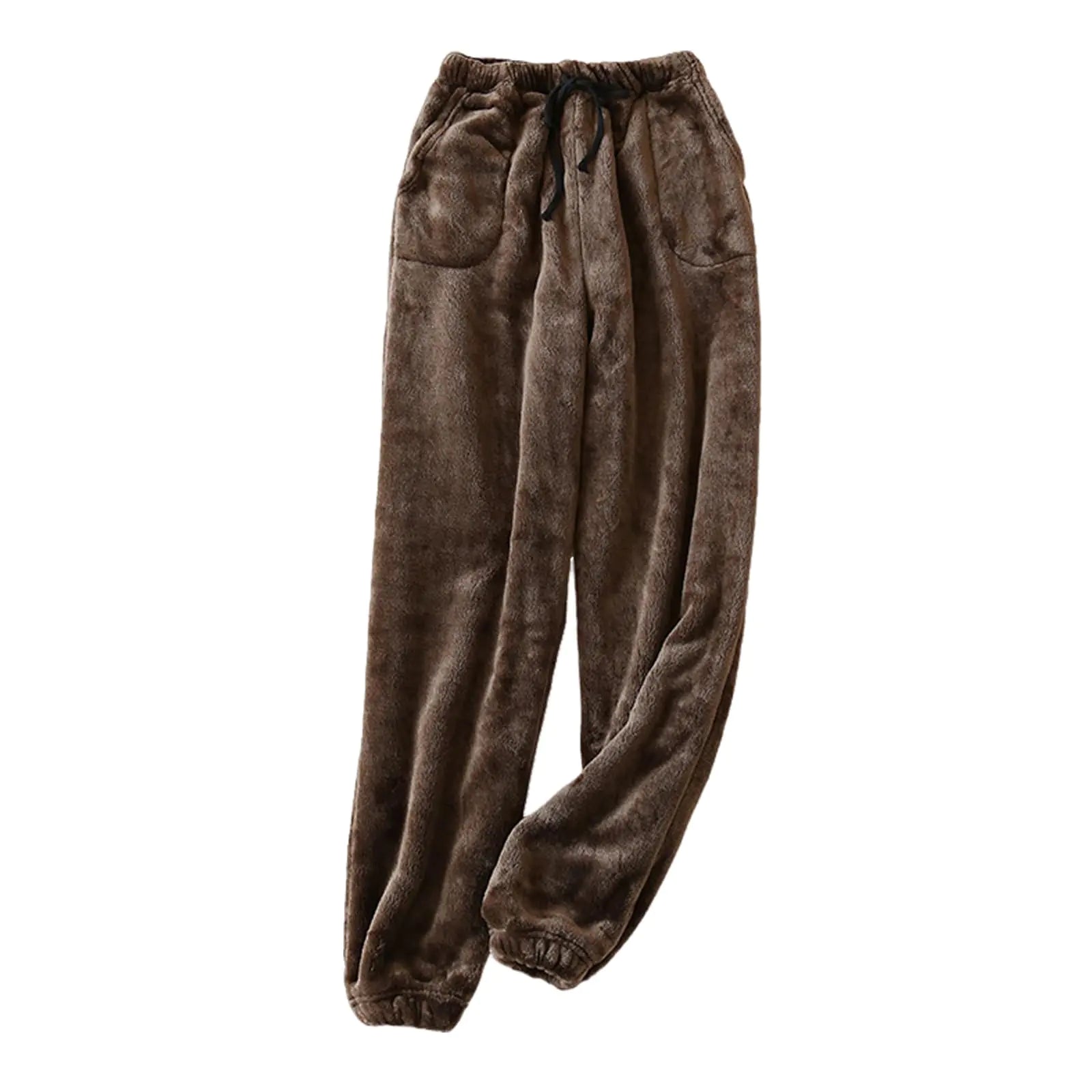 AUPancc Flannel Pajama Pants Women - Fleece Pajama Pants Women with Pockets and DrawstringCozy Fuzzy Pajama Pants for Ideal Winter Comfort