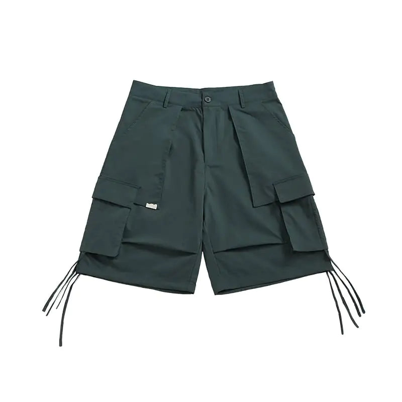 Pleated Multi-pocket Casual Shorts for Men