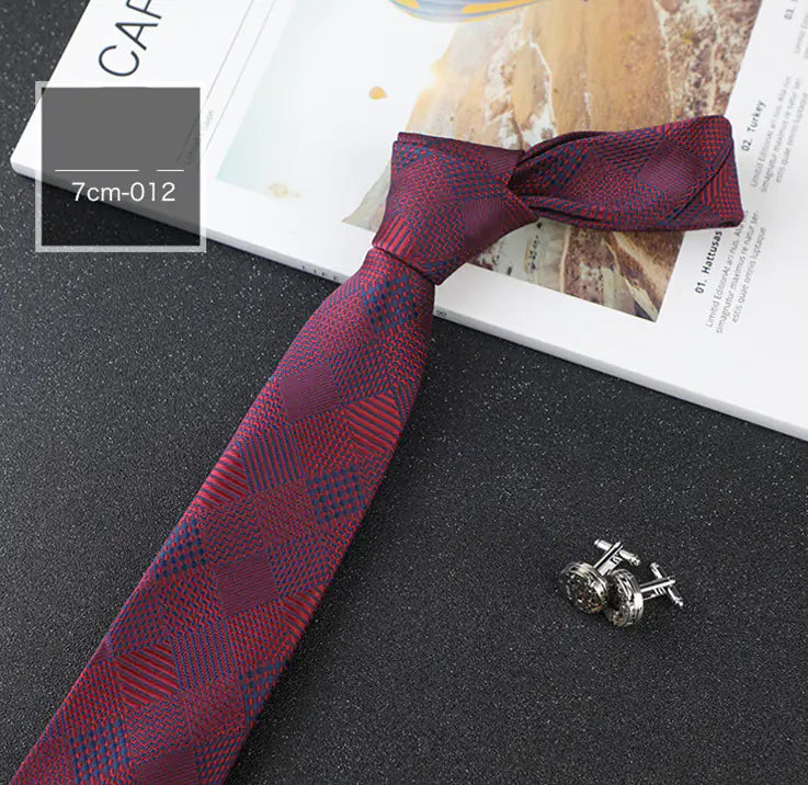 Casual Professional Striped Polyester Tie