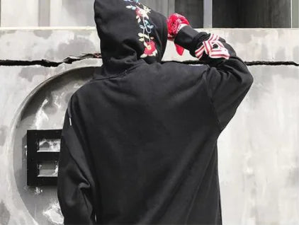 Spring Heavy Embroidery Hoodie for Men, High Street Fashion