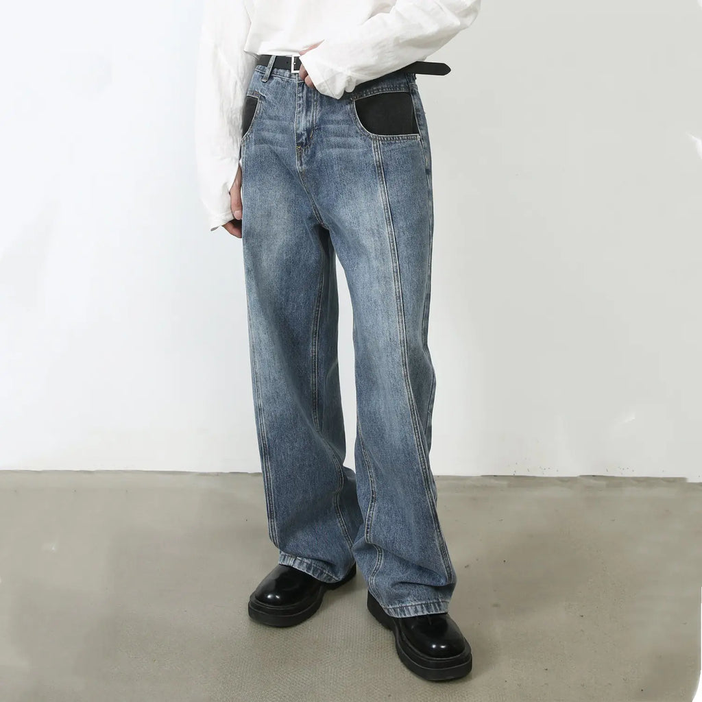 Vintage Men's Jeans with Unique Design
