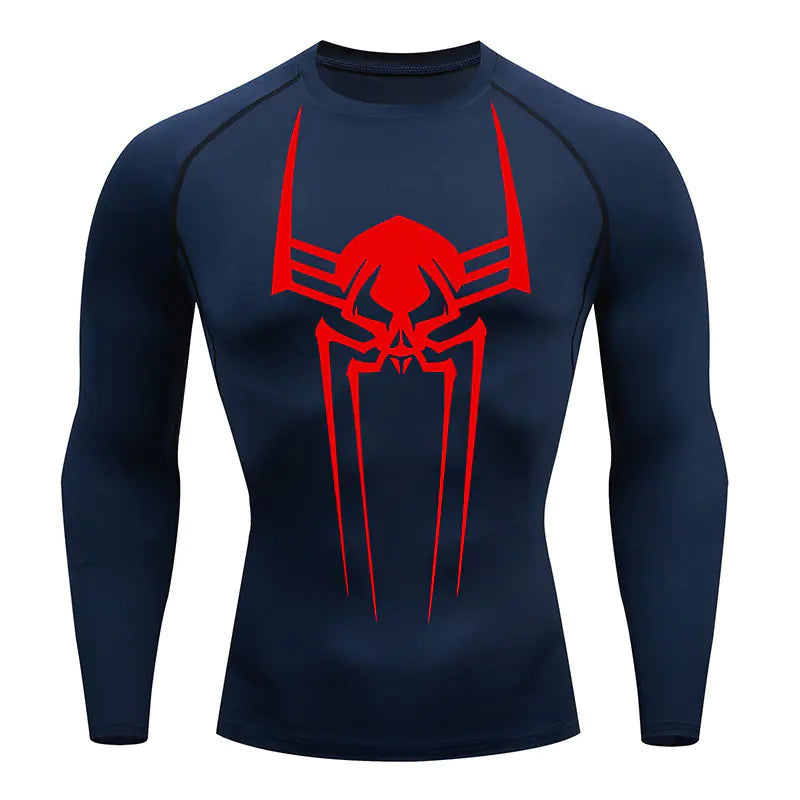 Men's Long Sleeve Fitness Shirt - Breathable Polyester T-Shirt