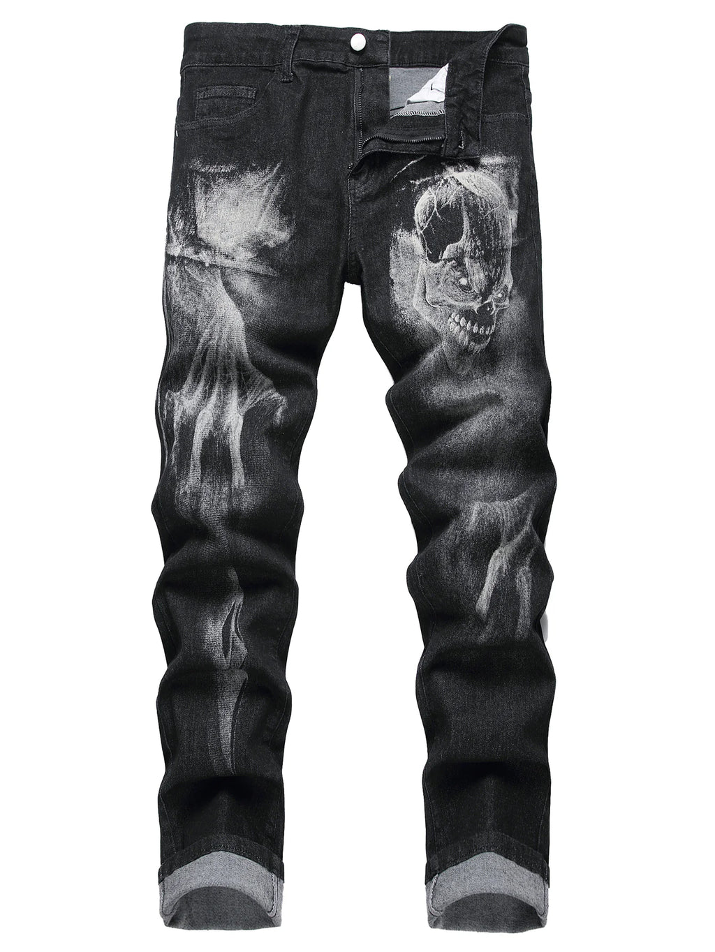 Personalized Slim 3D Pattern Men's Jeans Pants