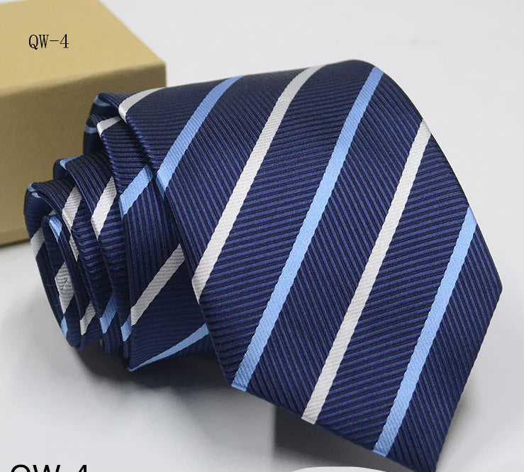 Men's Business Dress Tie - Polyester Striped Tie
