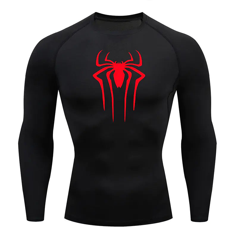 Men's Long Sleeve Fitness Shirt - Breathable Polyester T-Shirt