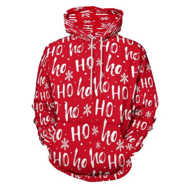 3D Snowflake Hoodie Pullover for Men and Women