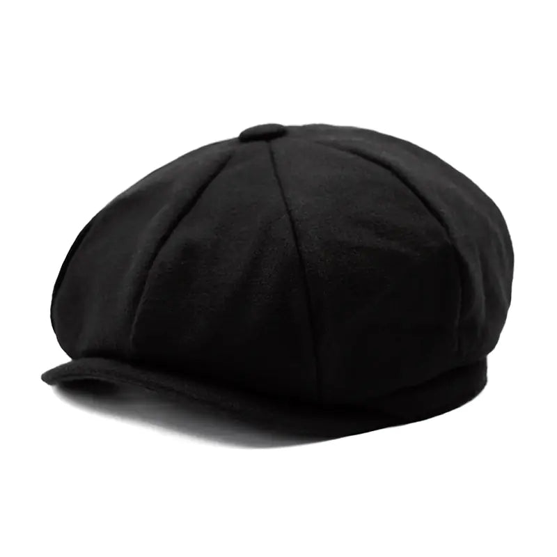 Men's Winter Painter Beret - Warm Octagonal Hat