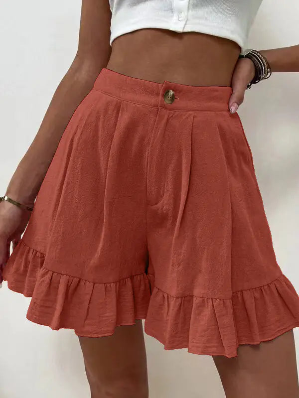High Waist Women's Shorts - European and American Style