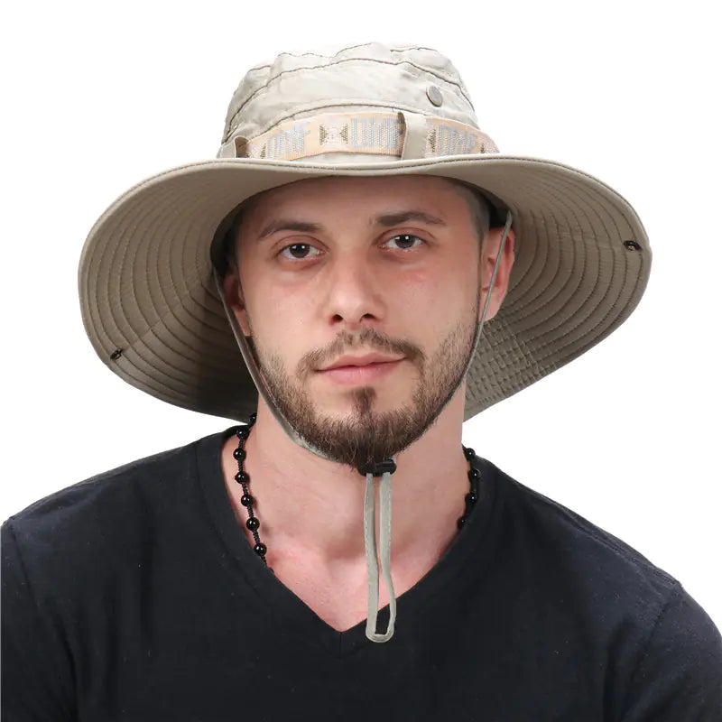 Men's Summer UV Protection Bucket Hat for Fishing & Hiking