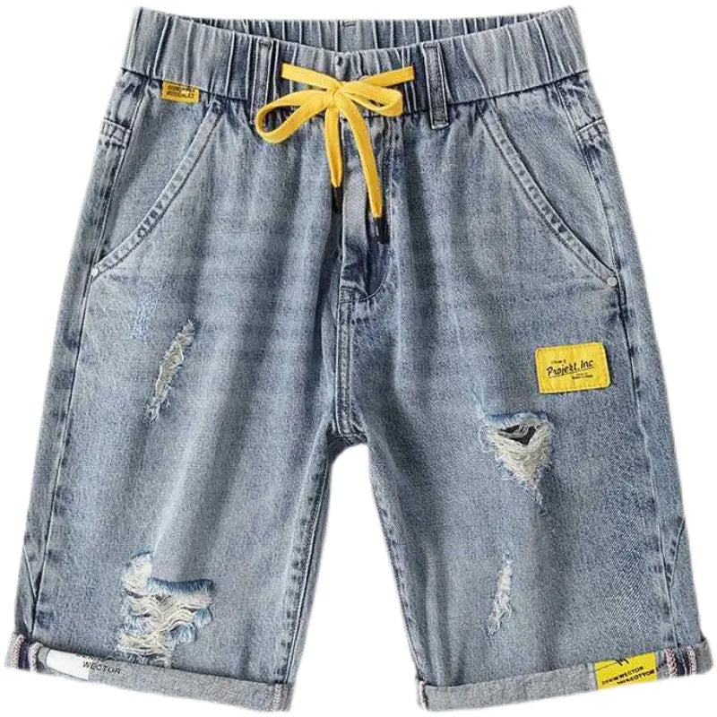 Men's Loose Five-Point Summer Denim Shorts