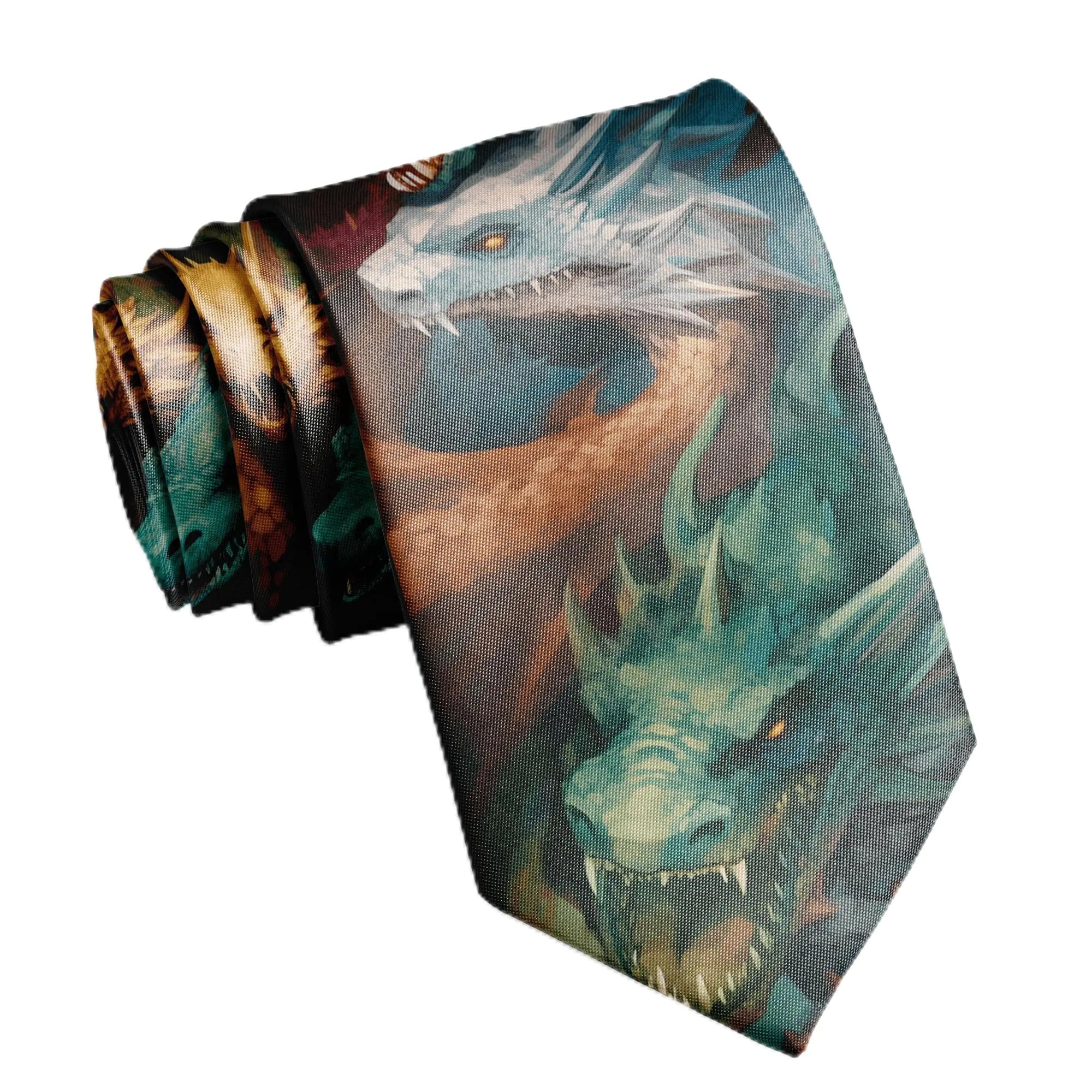 Civilos Dragon Tie for Men Boys Dragon Tie Gift Novelty Dragon Neck Tie Gifts for Dragon Lover