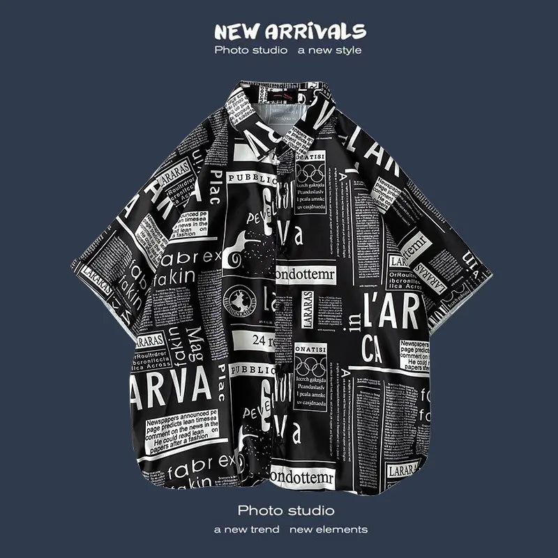 Chic Vintage Print Long Sleeve Shirt for Women