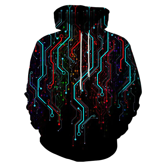 3D Snowflake Hoodie Pullover for Men and Women
