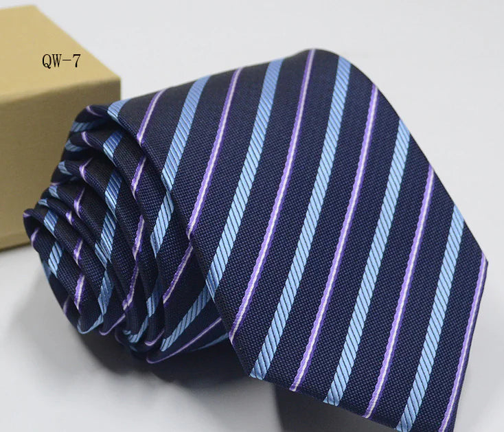 Men's Business Dress Tie - Polyester Striped Tie