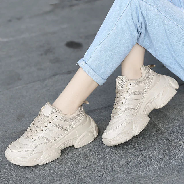 Black Women's Sneakers, Spring New Korean Style Breathable