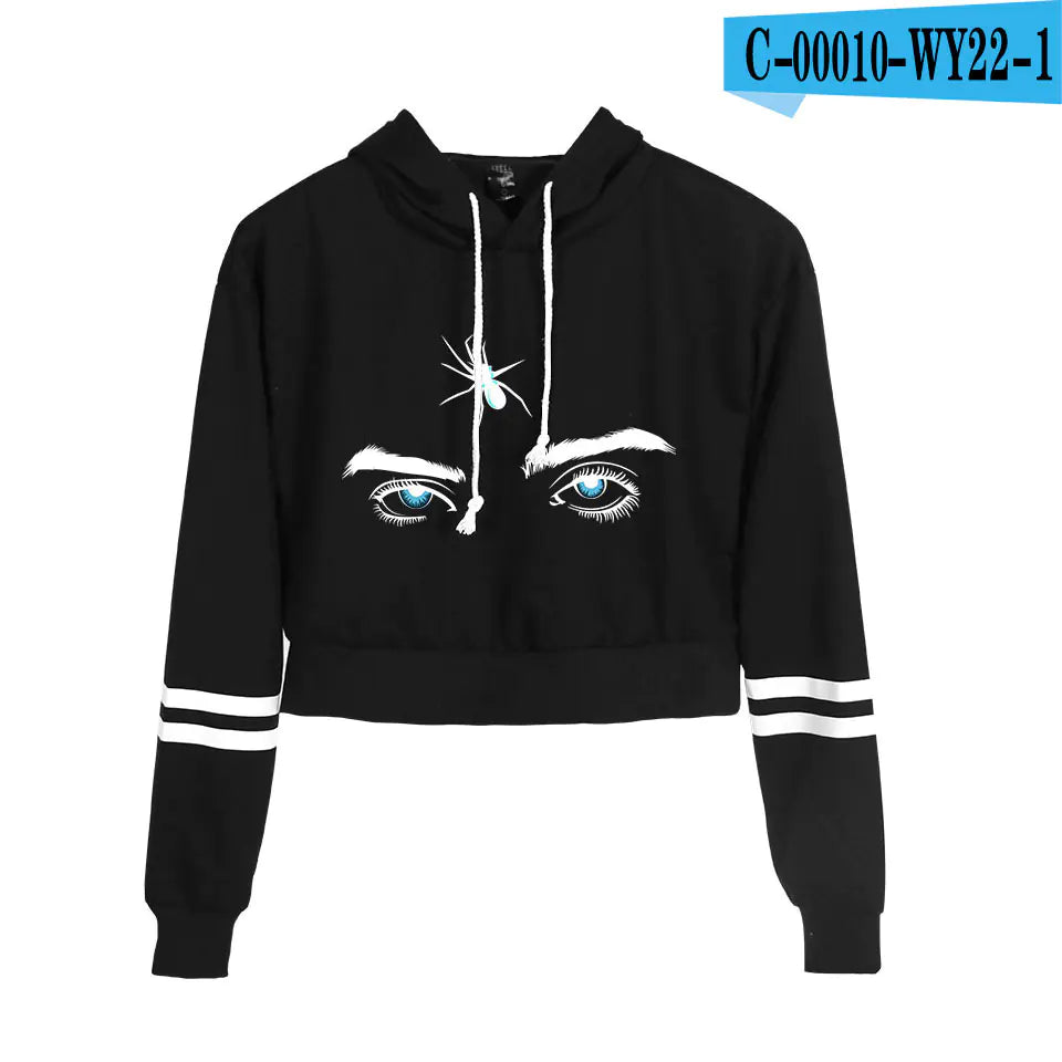Singer Hoodie Crop Top Series for Women