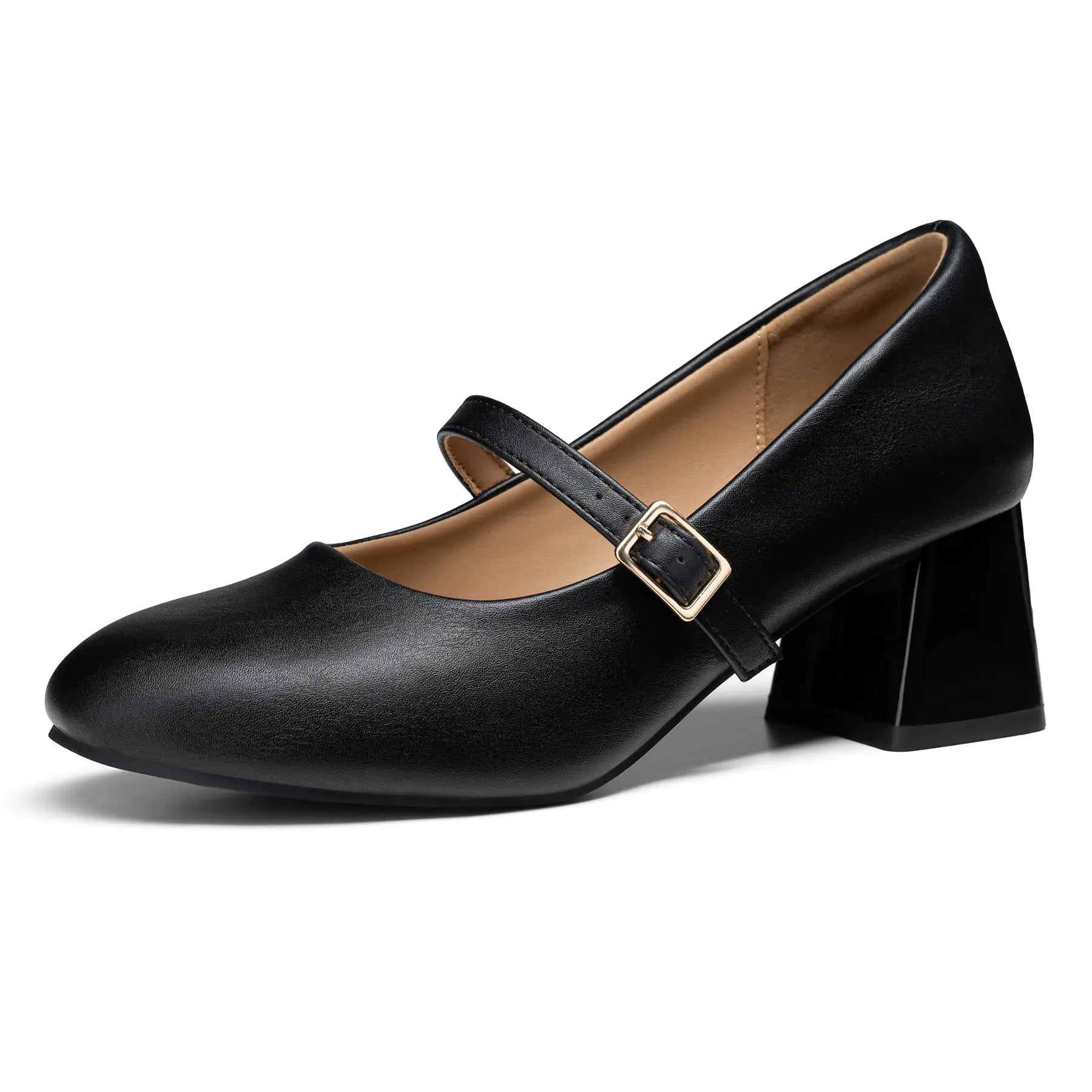 Trary Mary Jane Shoes Women Chunky Mary Janes Heels for Women Shoes Dressy Casual Black Dress Shoes for Women Block Heels Closed Toe Mary Jane Pumps