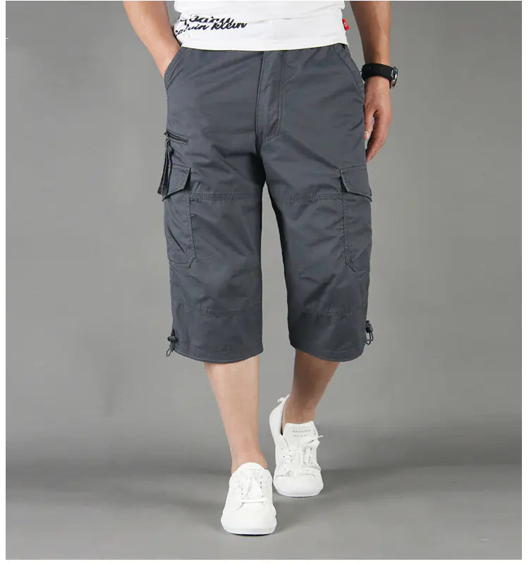 Loose Fit Multi Pocket Casual Shorts for Men