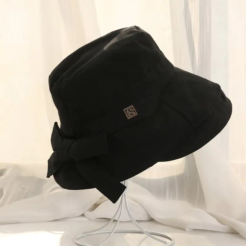 Foldable Cotton and Linen Solid Color Women's Hat