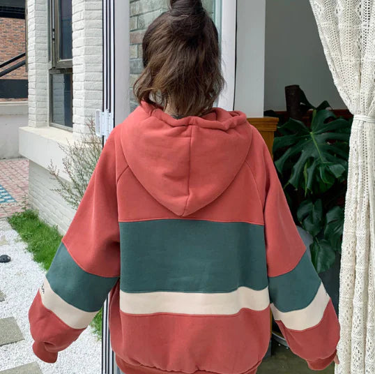 Winter Hoodie for Women with Embroidered Letters