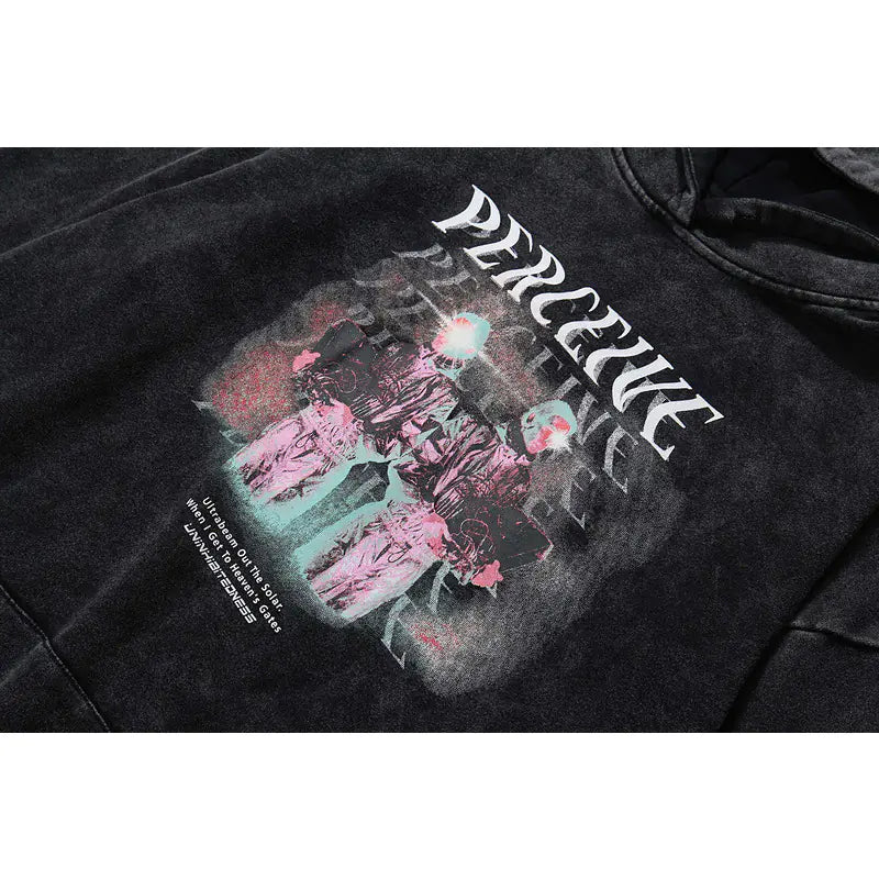 Vintage Washed Hoodie for Men - Hip Hop Casual Wear