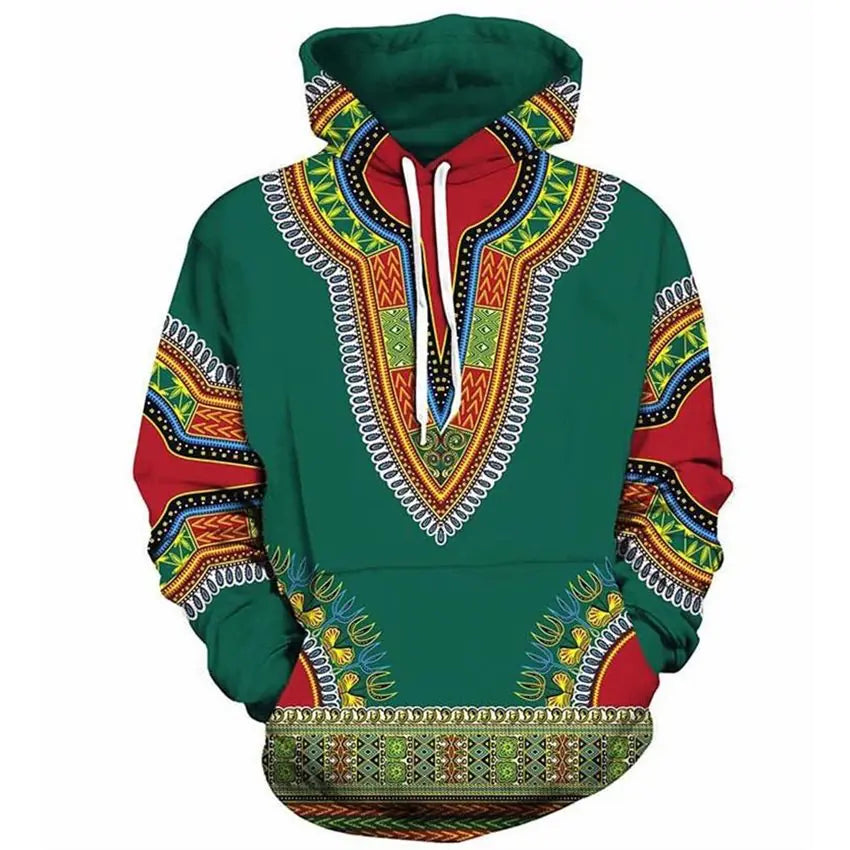 African Folk 3D Printed Hoodie for Men and Women