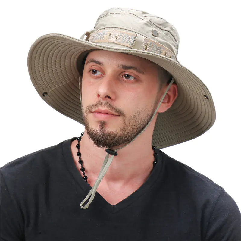 Men's Summer UV Protection Bucket Hat for Fishing & Hiking