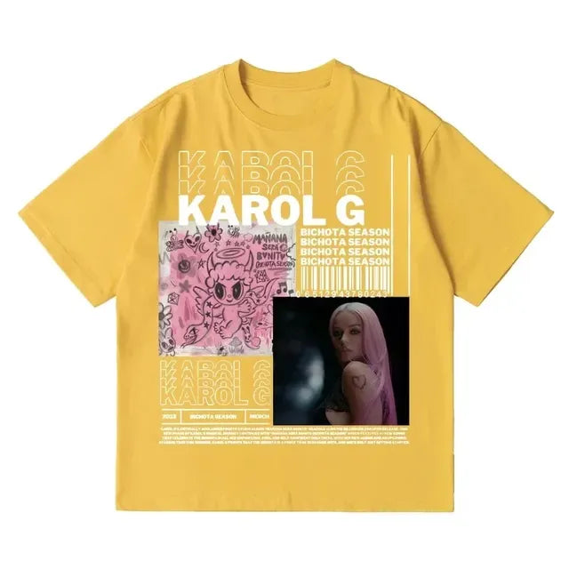 Karol G Black Short Sleeve Shirt for Men and Women