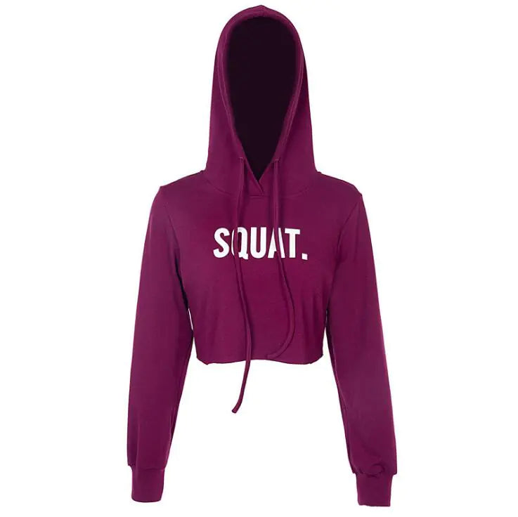 Cotton Lettered Long Sleeve Hoodie for Women