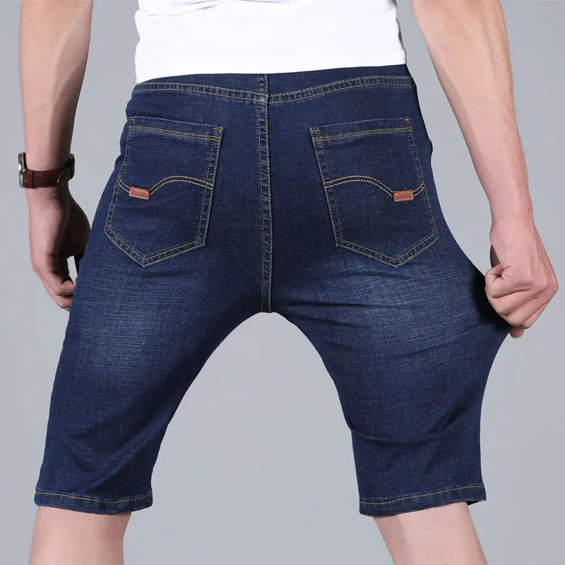 Men's Summer Loose Fit Denim Shorts - Straight Cut