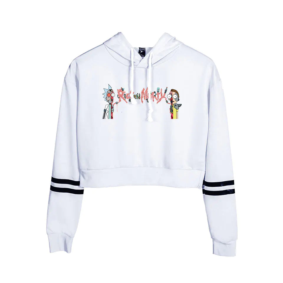 Customizable Long Sleeve Crop Hoodie for Women