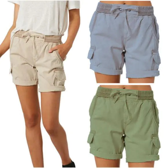 Casual Women's High Waist Cargo Shorts