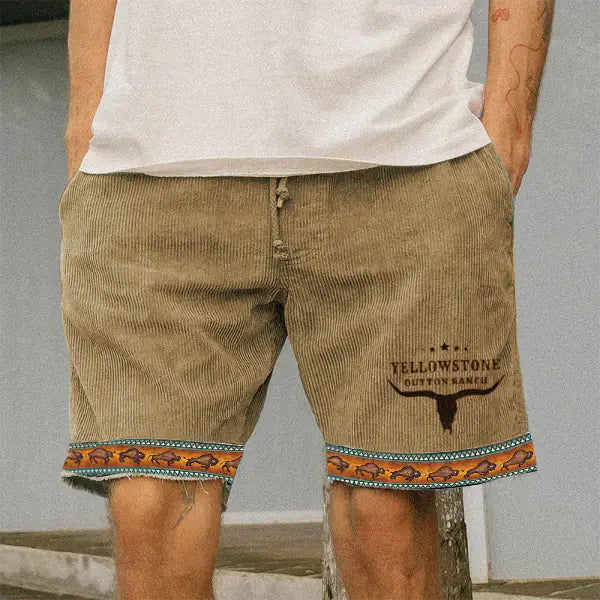Retro Casual Shorts for Men in Fashionable Style