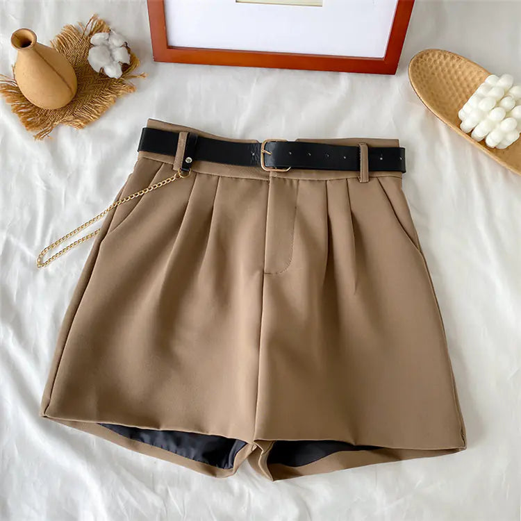 A-line Wide Leg Casual Women's Shorts Pants