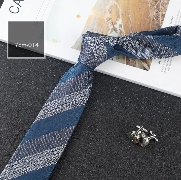 Casual Professional Striped Polyester Tie