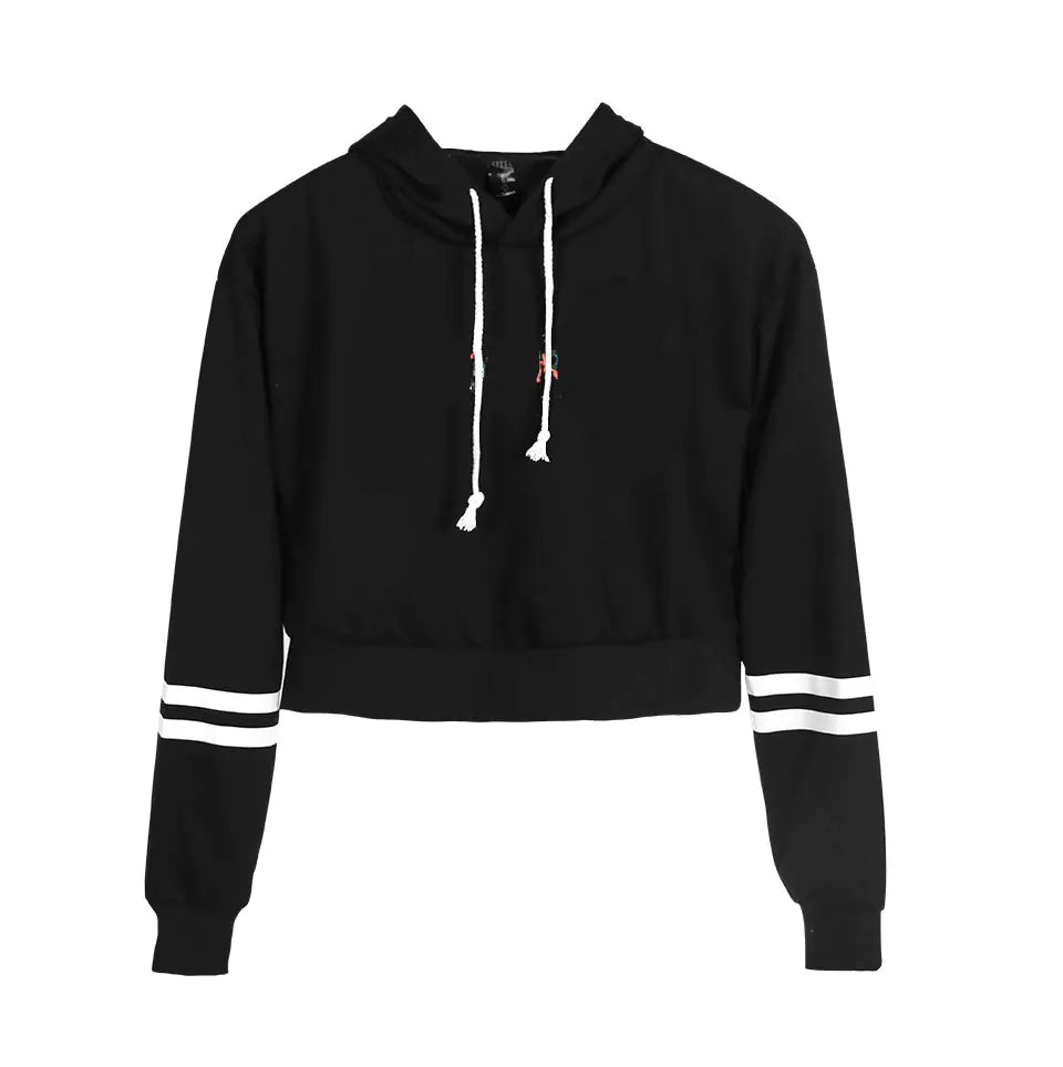 Customizable Long Sleeve Crop Hoodie for Women