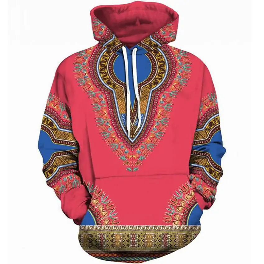 African Folk 3D Printed Hoodie for Men and Women