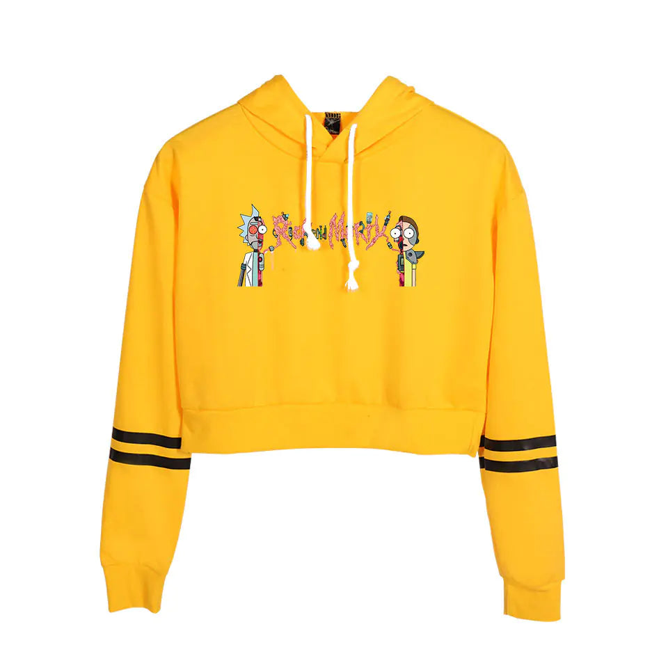 Customizable Long Sleeve Crop Hoodie for Women
