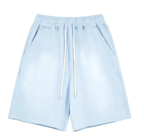 Men's Vintage Washed Denim Shorts and Tops