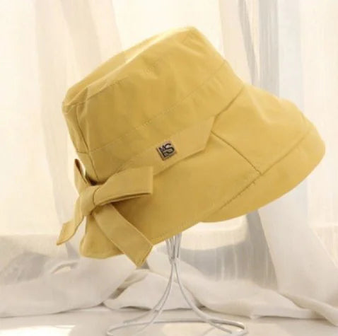 Foldable Cotton and Linen Solid Color Women's Hat