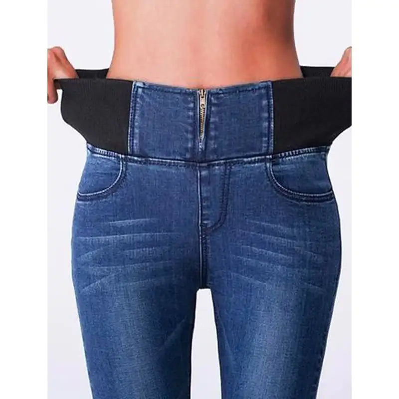 High Waist Slim Fit Women's Jeans Leggings