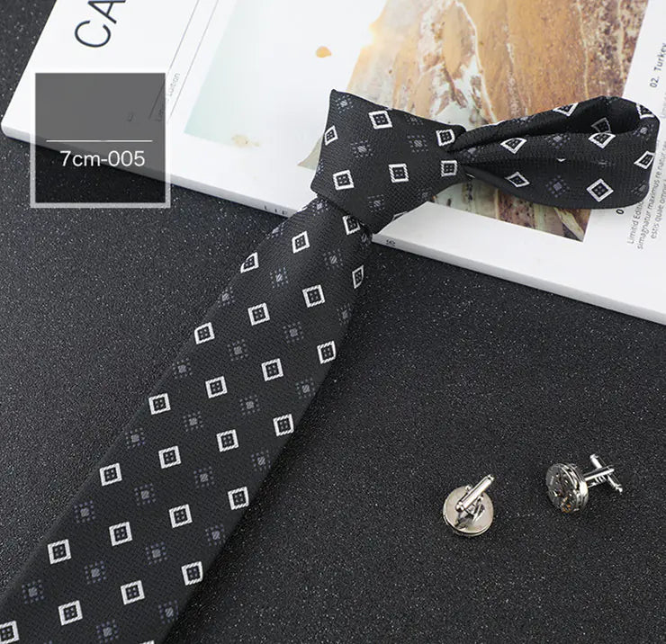 Casual Professional Striped Polyester Tie