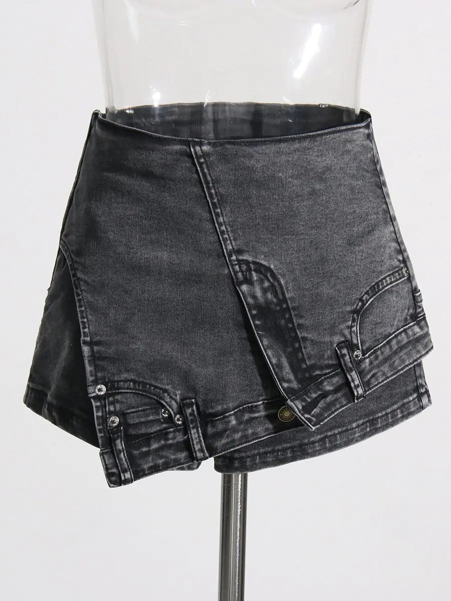 Personalized Women's Denim Stitch Shorts
