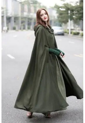 Four-Color Hooded Tie Shawl