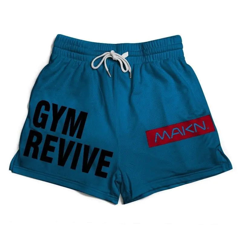Multicolor Breathable Mesh Running Shorts for Men