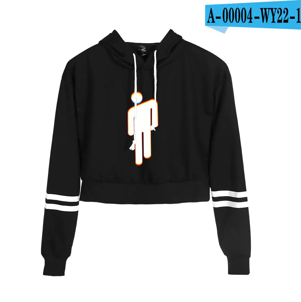 Singer Hoodie Crop Top Series for Women