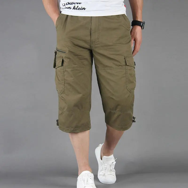 Loose Fit Multi Pocket Casual Shorts for Men