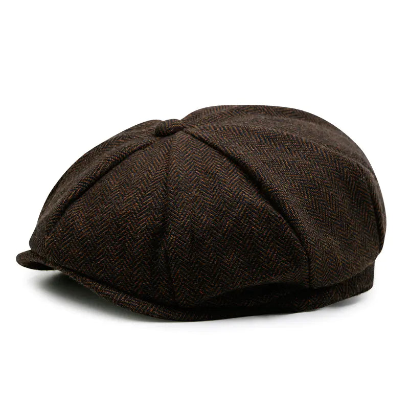 Men's Winter Painter Beret - Warm Octagonal Hat
