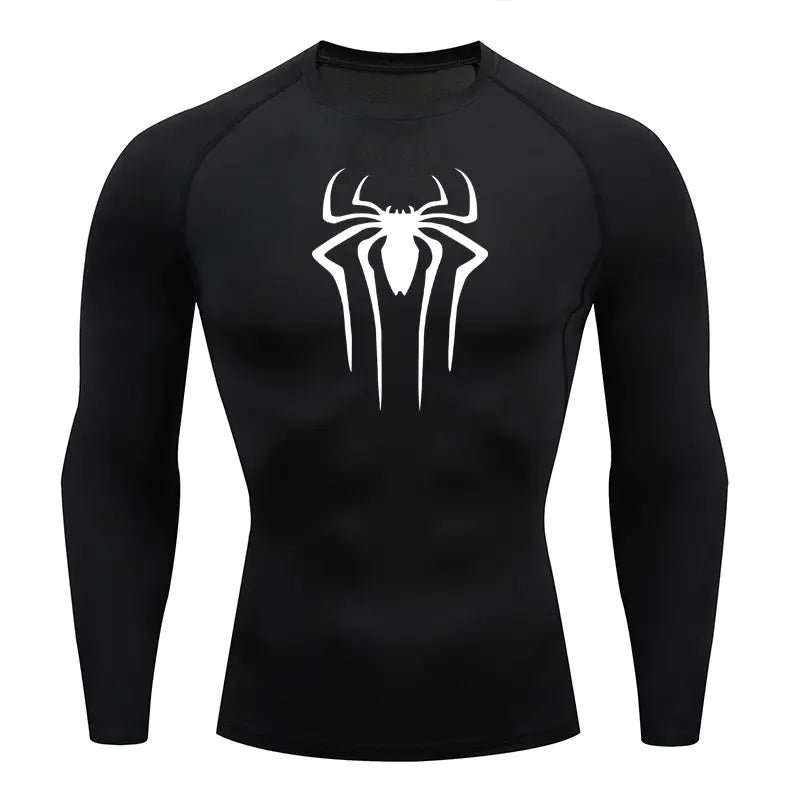 Men's Long Sleeve Fitness Shirt - Breathable Polyester T-Shirt